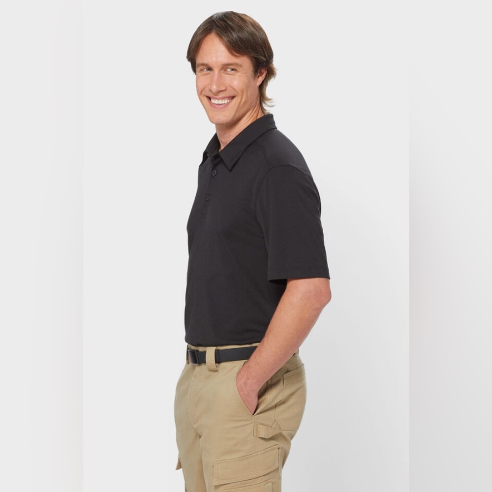 NWT [Duluth Trading Co] Dry on the Fly Relaxed Fit Black Polo Mens Large - Picture 3 of 13